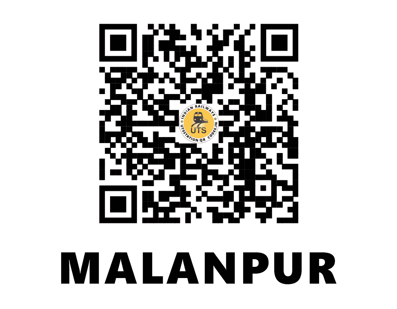 UTS QR Code for MALANPUR - MLAR (NC - MADHYA PRADESH)